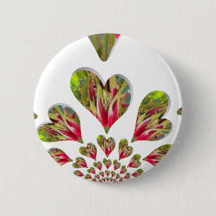 Macaron Rond 5 Cm Lovely Hearts Humanitarian Day Le monde a besoin d