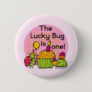 Macaron Rond 5 Cm Lucky Bug Cupcake 1er Anniversaire Tshirts et cade