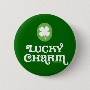 Macaron Rond 5 Cm Lucky Charm St. Patrick's Day Pins