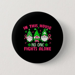 Macaron Rond 5 Cm Lucky Clover Breast Cancer Sensibilisation St Patr