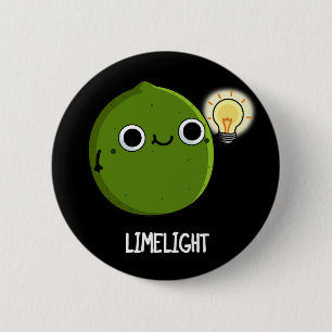 Macaron Rond 5 Cm Lueur de chaux Funny Fruit Lime Pun Dark BG