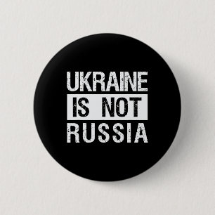Macaron Rond 5 Cm L'Ukraine n'est pas la Russie - Soutenez l'Ukraine