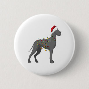 Macaron Rond 5 Cm Lumière de Noël Great Dane