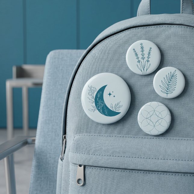 Macaron Rond 5 Cm Lune (Créateur téléchargé)