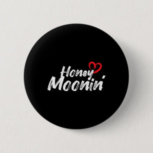 Macaron Rond 5 Cm Lune de miel - Mariée Marié Couple Amour Mariage N