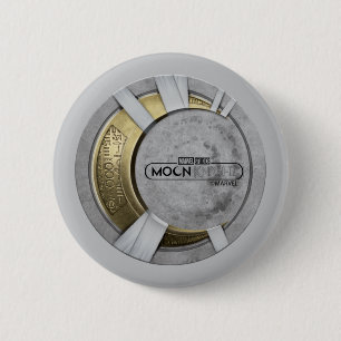 Macaron Rond 5 Cm Lune Knight Crescent Lune Icône de la poitrine