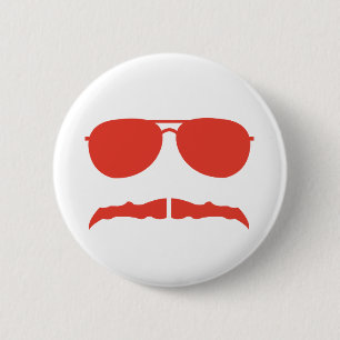 Macaron Rond 5 Cm lunettes de soleil et 'stache