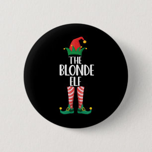 Macaron Rond 5 Cm Lutin blond assorti à la fête de Noël en famille