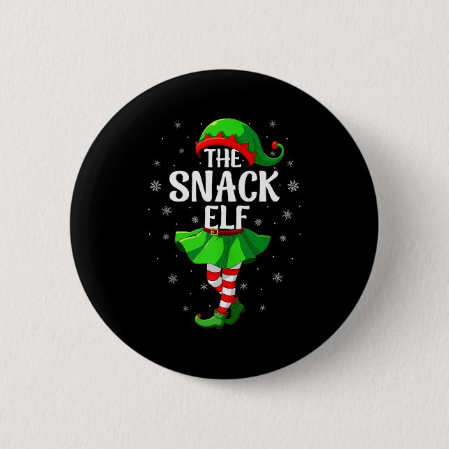 Macaron Rond 5 Cm Lutin friandise Noël Filles Femmes Équipe de l'elf (Devant)