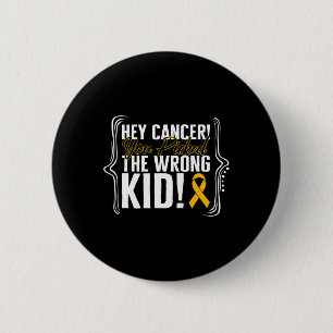 Macaron Rond 5 Cm Lutte contre le cancer chez les enfants Guerrier d