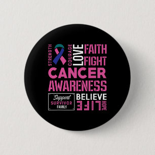 Macaron Rond 5 Cm Lutte contre le cancer Ruban 11