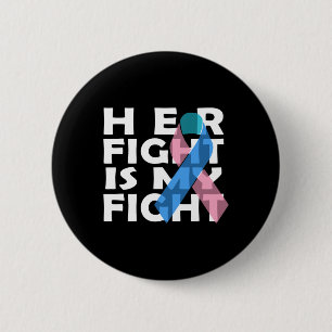 Macaron Rond 5 Cm Lutte contre le cancer Ruban 8
