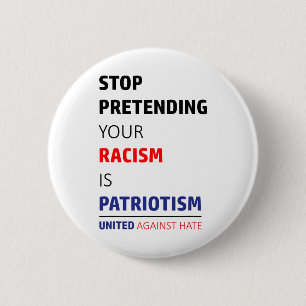 Macaron Rond 5 Cm Lutte contre le racisme Trump Résiste contre la ha