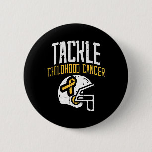 Macaron Rond 5 Cm Lutter contre le cancer de l'enfance Casque de sen