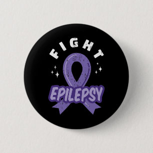 Macaron Rond 5 Cm Lutter contre l'épilepsie violette Sensibilisation
