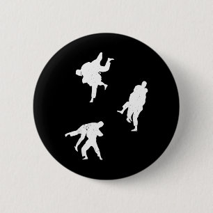 Macaron Rond 5 Cm lutteur de Jiu Jitsu brésilien - Jiu Jitsu martial
