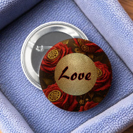 Macaron Rond 5 Cm Luxury Steampunk Roses Romantic Gold Gears