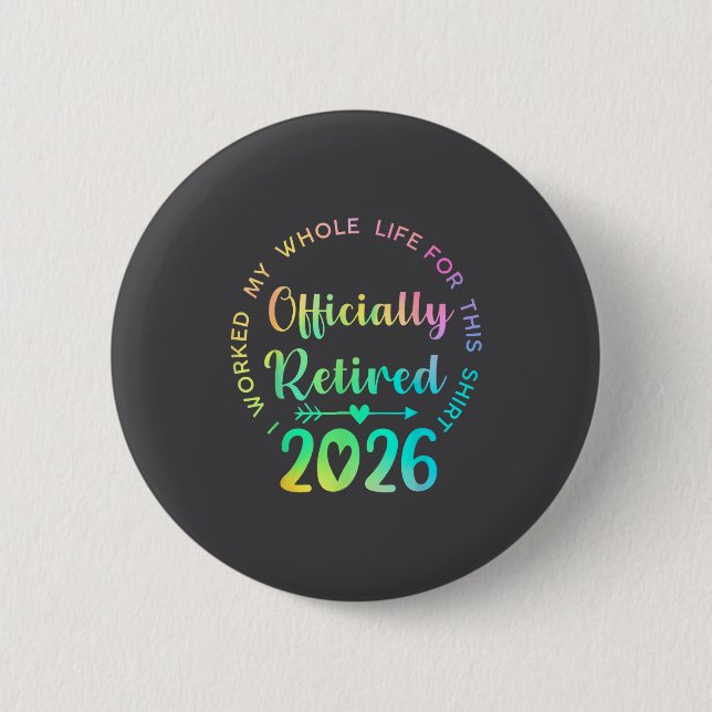 Macaron Rond 5 Cm Ly Retired 2026 Funny Retirement For Women  (Devant)