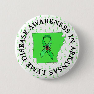 Macaron Rond 5 Cm Lyme Disease Awareness in Arkansas Button
