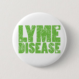 Macaron Rond 5 Cm Lyme verdissent la conception "de la maladie de