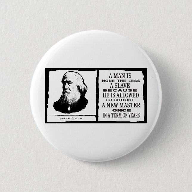 Macaron Rond 5 Cm Lysander Spooner (Devant)