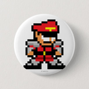 Macaron Rond 5 Cm m. Bison à 8 bits