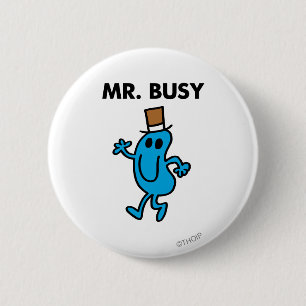 Macaron Rond 5 Cm M. Busy Waving Bonjour