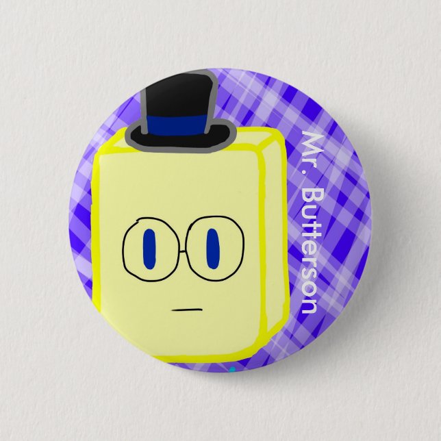 Macaron Rond 5 Cm M. Butterson Button (Devant)