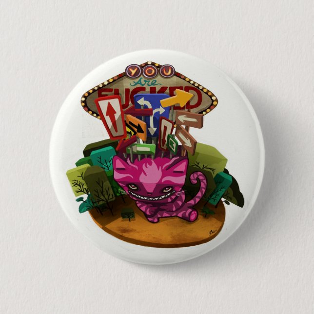 MACARON ROND 5 CM M. CHESHIRE DIT… BOUTON (Devant)