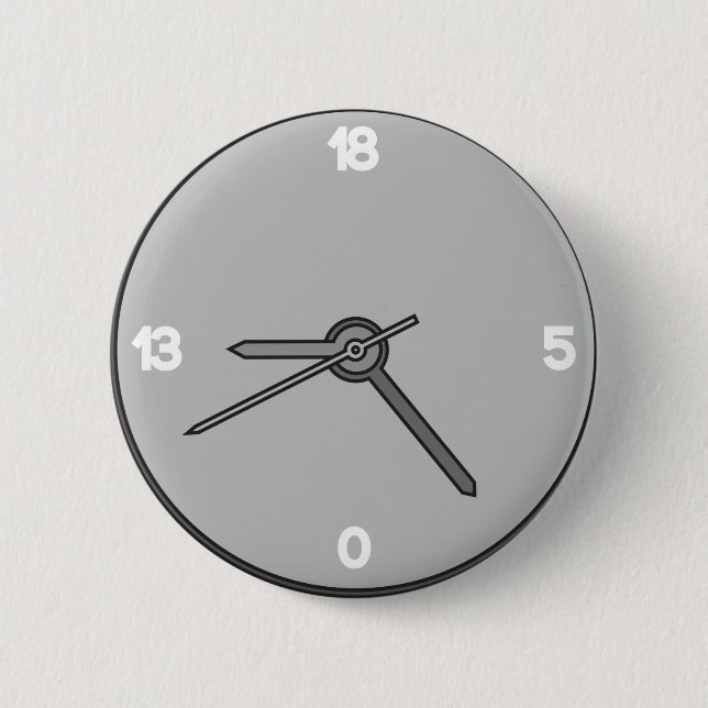 Macaron Rond 5 Cm M.E Clock Button (Devant)