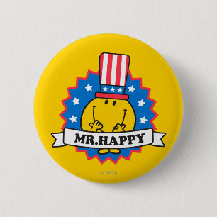 Macaron Rond 5 Cm M. Happy Election Seal