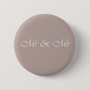 Macaron Rond 5 Cm M. & M. Typographie Beige