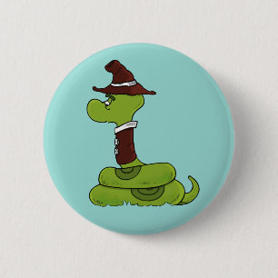 Macaron Rond 5 Cm M. Wiggly Bouton Pinback Anaconda
