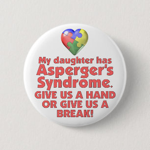 Macaron Rond 5 Cm Ma fille a Asperger