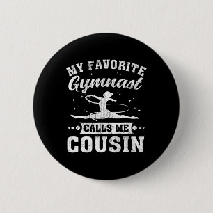 Macaron Rond 5 Cm Ma gymnaste préférée m'appelle cousine Cheerleadin
