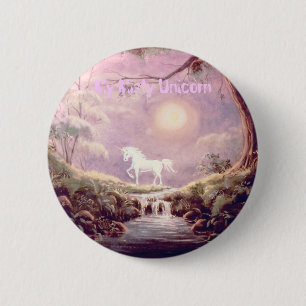 Macaron Rond 5 Cm Ma licorne brumeuse