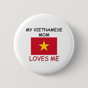 Macaron Rond 5 Cm Ma maman de Vietnamien m'aime