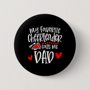 Macaron Rond 5 Cm Ma pom-pom girl préférée m'appelle Papa Drôle Chee