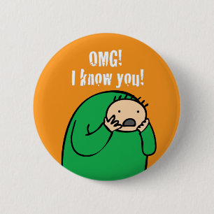 Macaron Rond 5 Cm Mac OMG ! Bouton (orange)