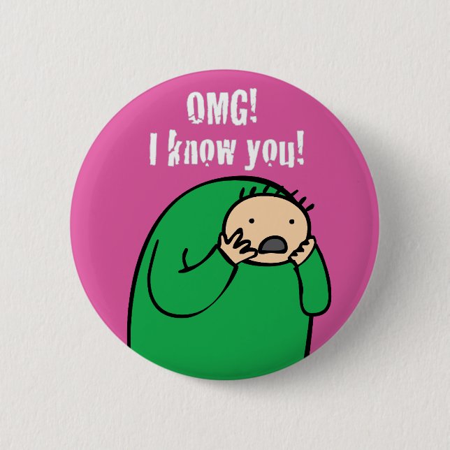 Macaron Rond 5 Cm Mac OMG ! Bouton (pourpre) (Devant)