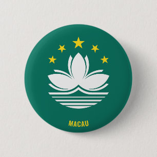 Macaron Rond 5 Cm Macao Drapeau de charme patriotique