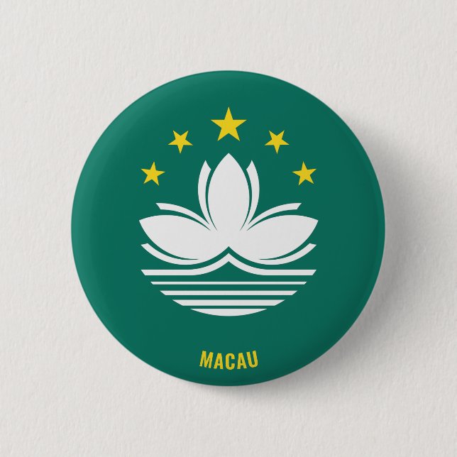 Macaron Rond 5 Cm Macao Drapeau de charme patriotique (Devant)