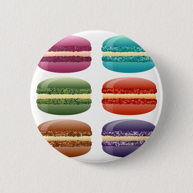 Macaron Rond 5 Cm macarons arc-en-ciel (Devant)