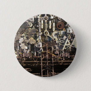 Macaron Rond 5 Cm Machines mécaniques Steampunk