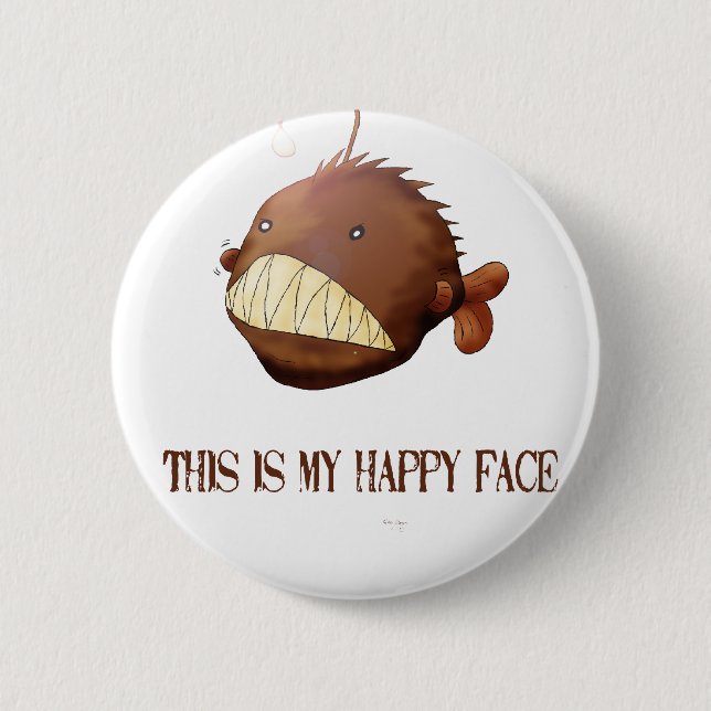 Macaron Rond 5 Cm Madame Angler (Devant)