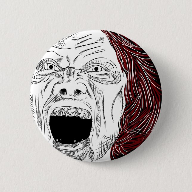 Macaron Rond 5 Cm Madame Luck (Devant)