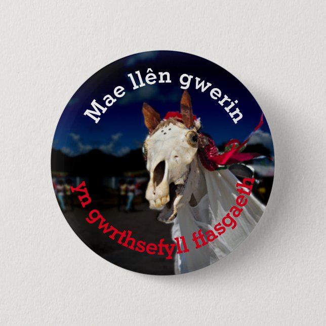 Macaron Rond 5 Cm Mae llên gwerin yn gwrthsefyll ffasgaeth (Devant)