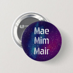 Macaron Rond 5 Cm Mae/Mim/Mair Galaxy Pronoun personnalisable