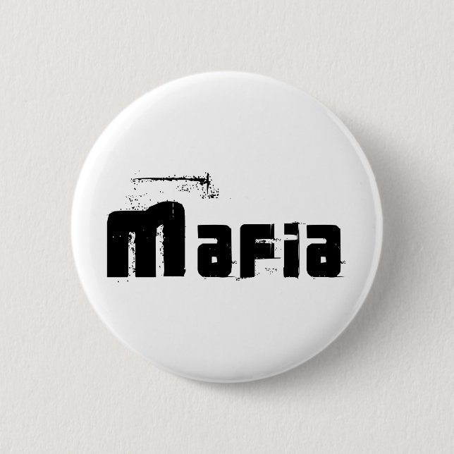 Macaron Rond 5 Cm Mafia (Devant)