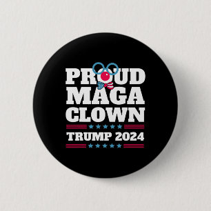 Macaron Rond 5 Cm Maga Clown Trump 2024 États-Unis New York Bronx Tr